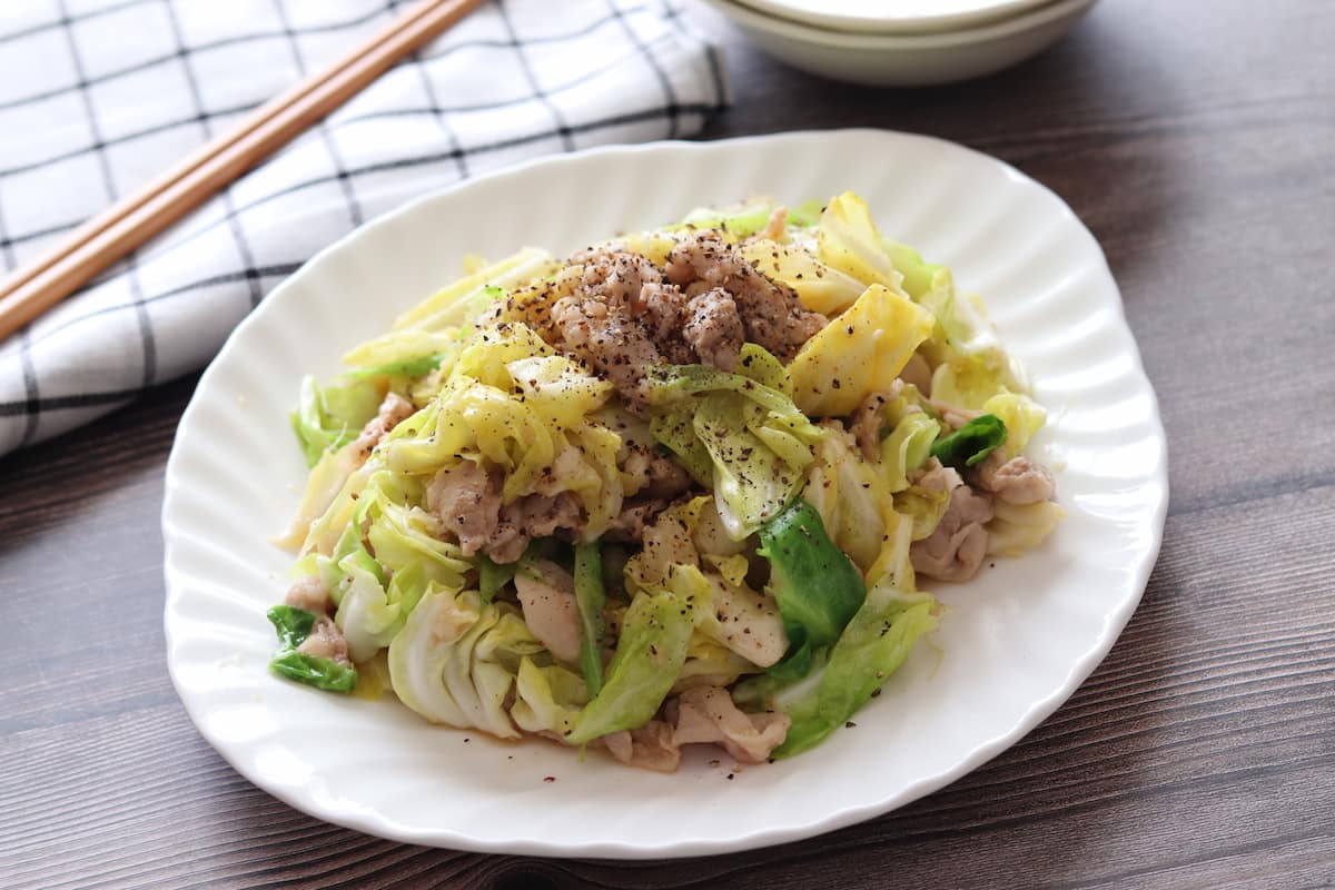春キャベツと豚バラの中華とろみ炒め作り方