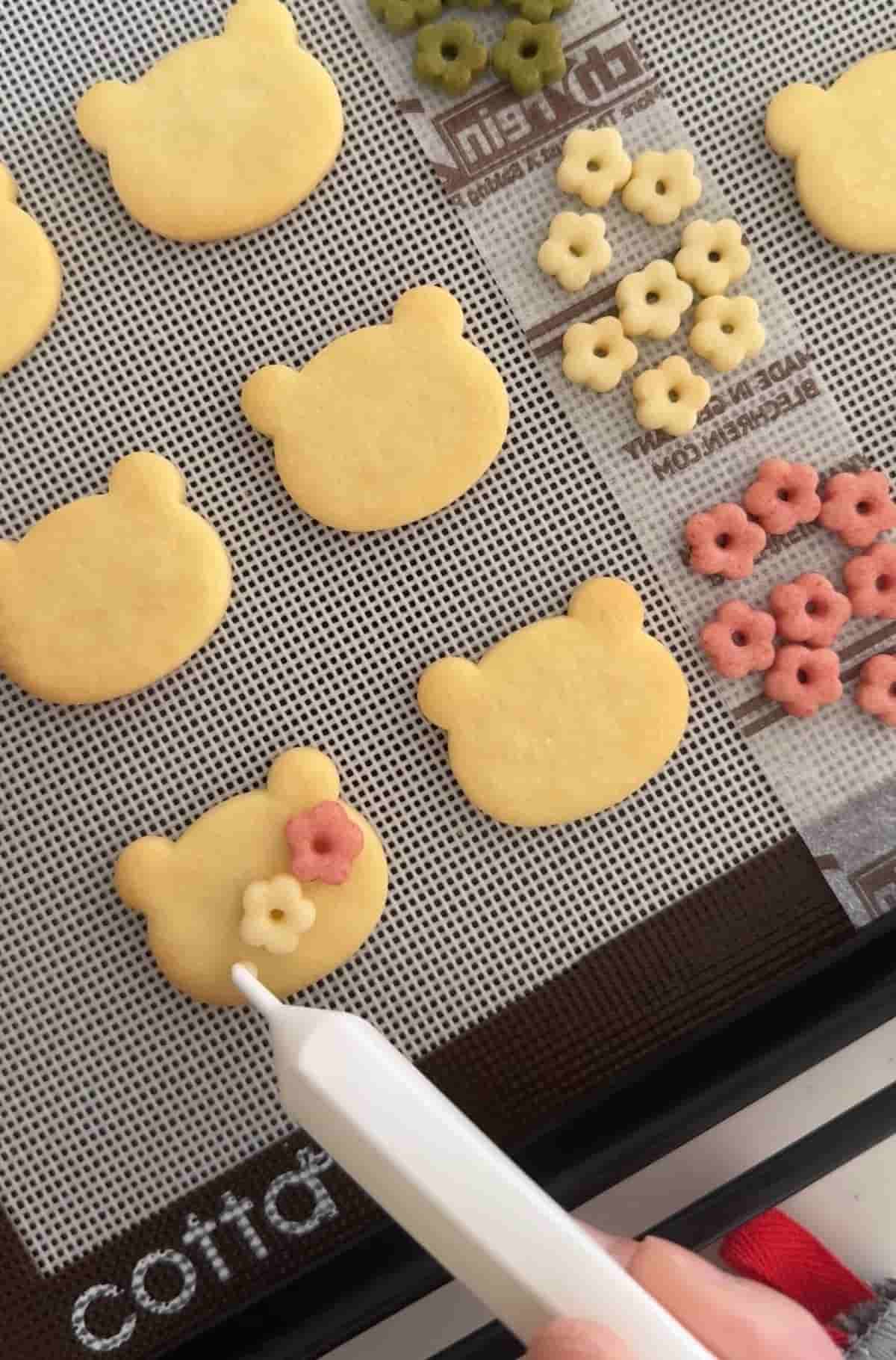 くまのお花クッキー