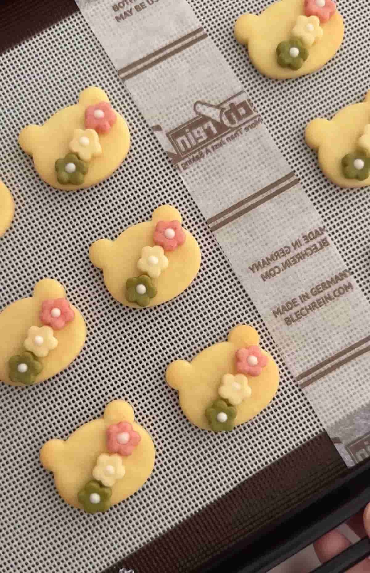 くまのお花クッキー