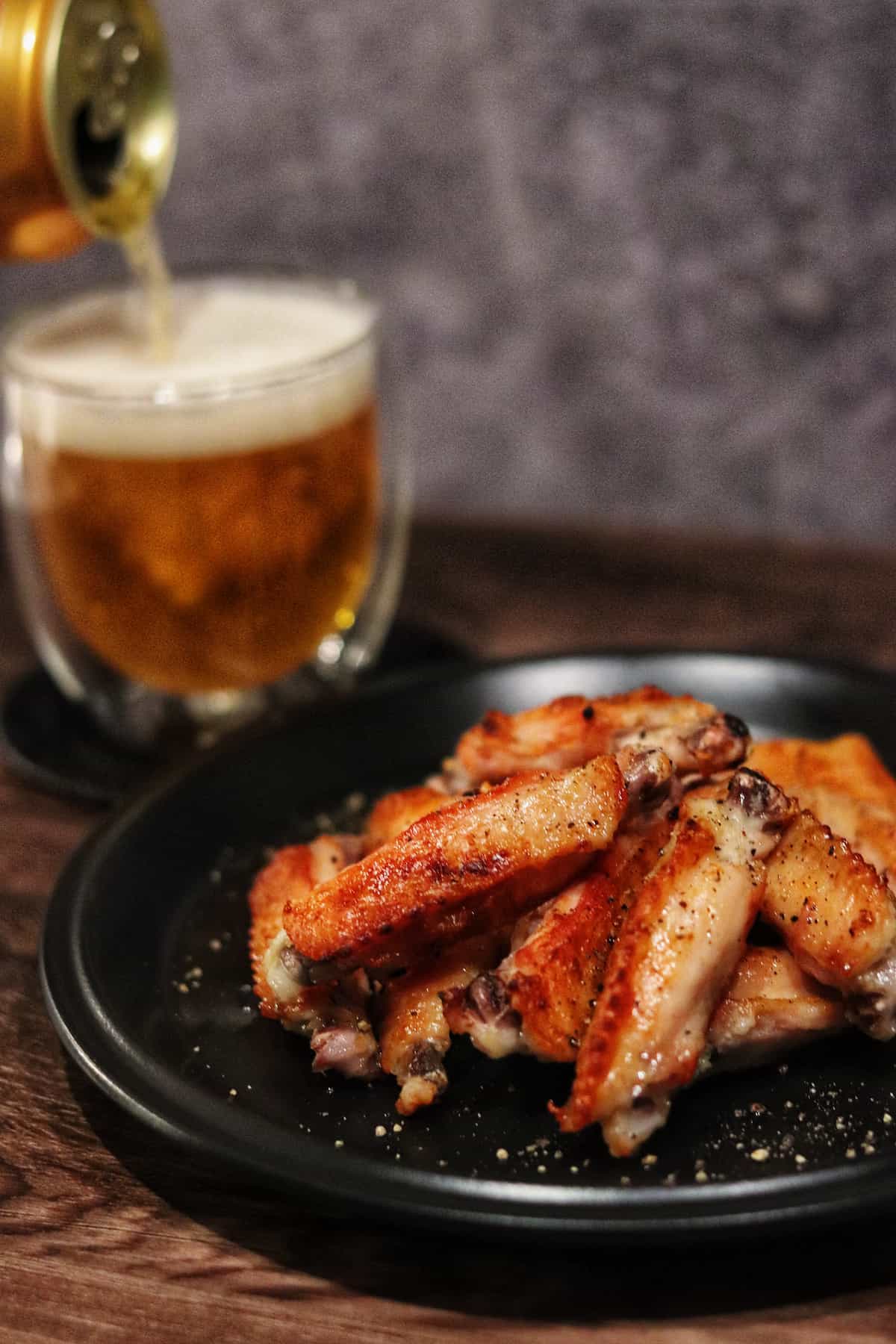 鶏手羽中の塩グリル焼き