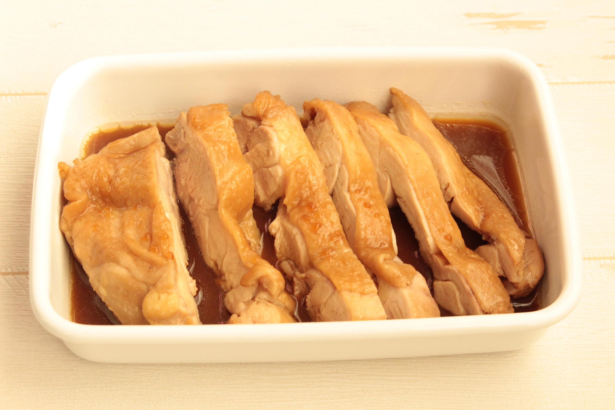 レンジで簡単！「鶏もも肉のポン酢めんつゆ煮」の作り方