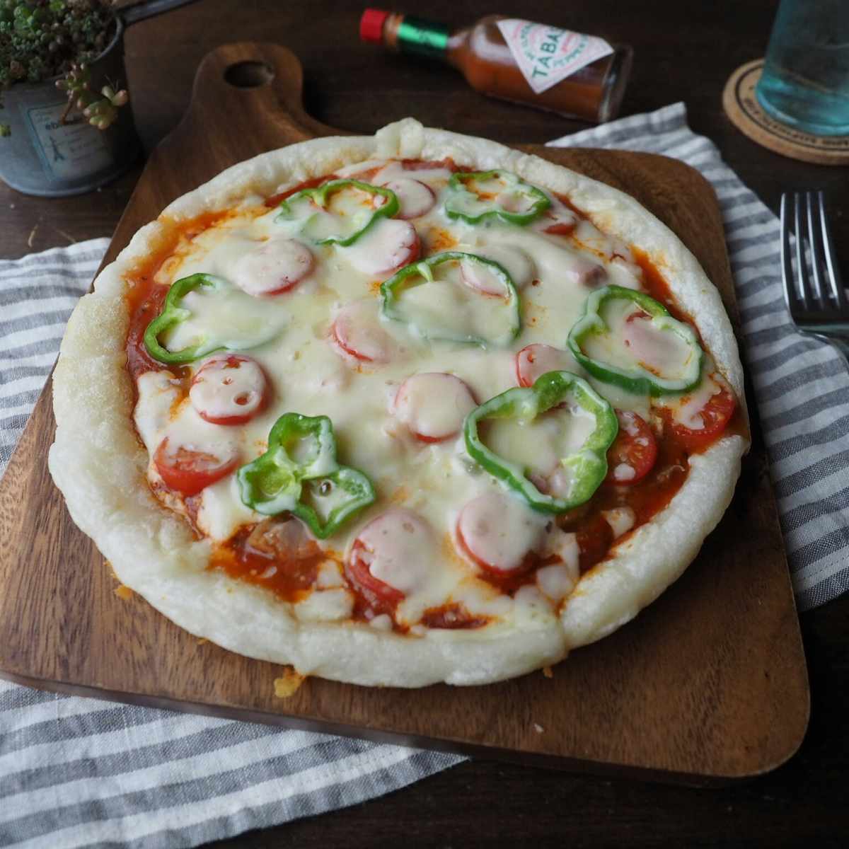 餅ピザ♪