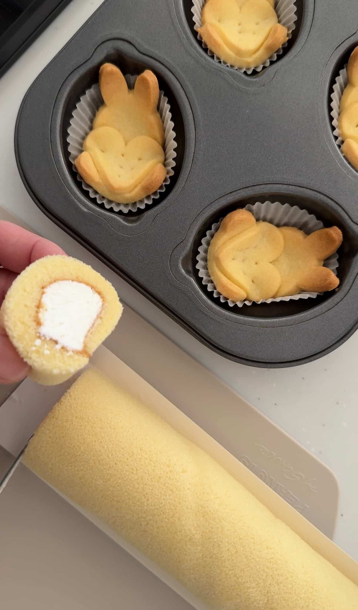 うさぎのロールケーキタルト