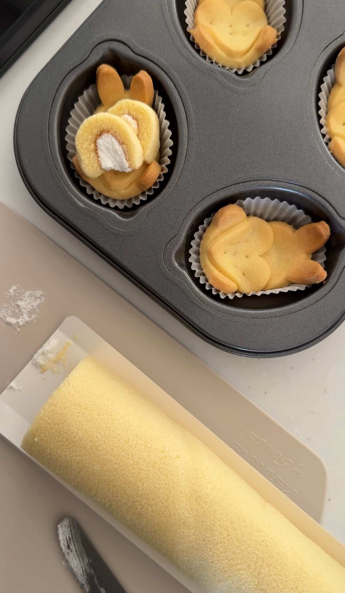 うさぎのロールケーキタルト