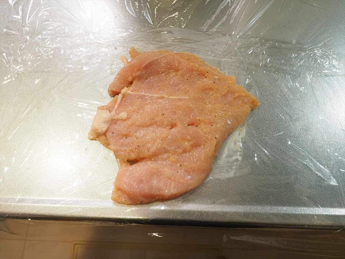 1㎏鶏ハム大鍋でまとめて調理