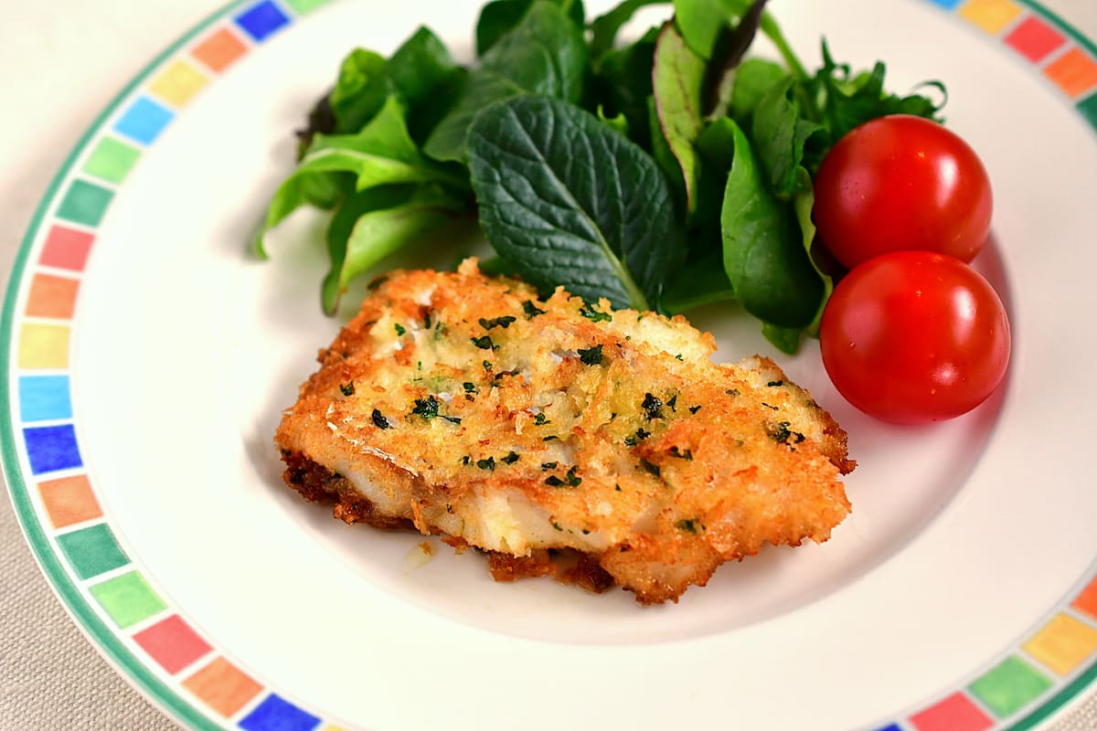 パセリパン粉を使ったパン粉焼き