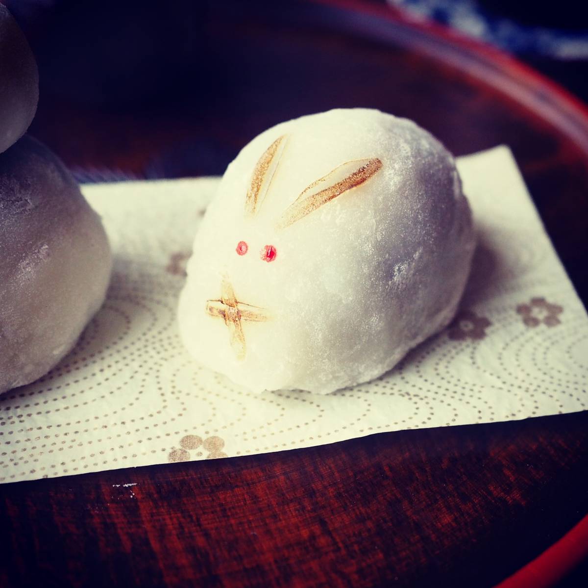 雪うさぎと雪だるまのいちご大福
