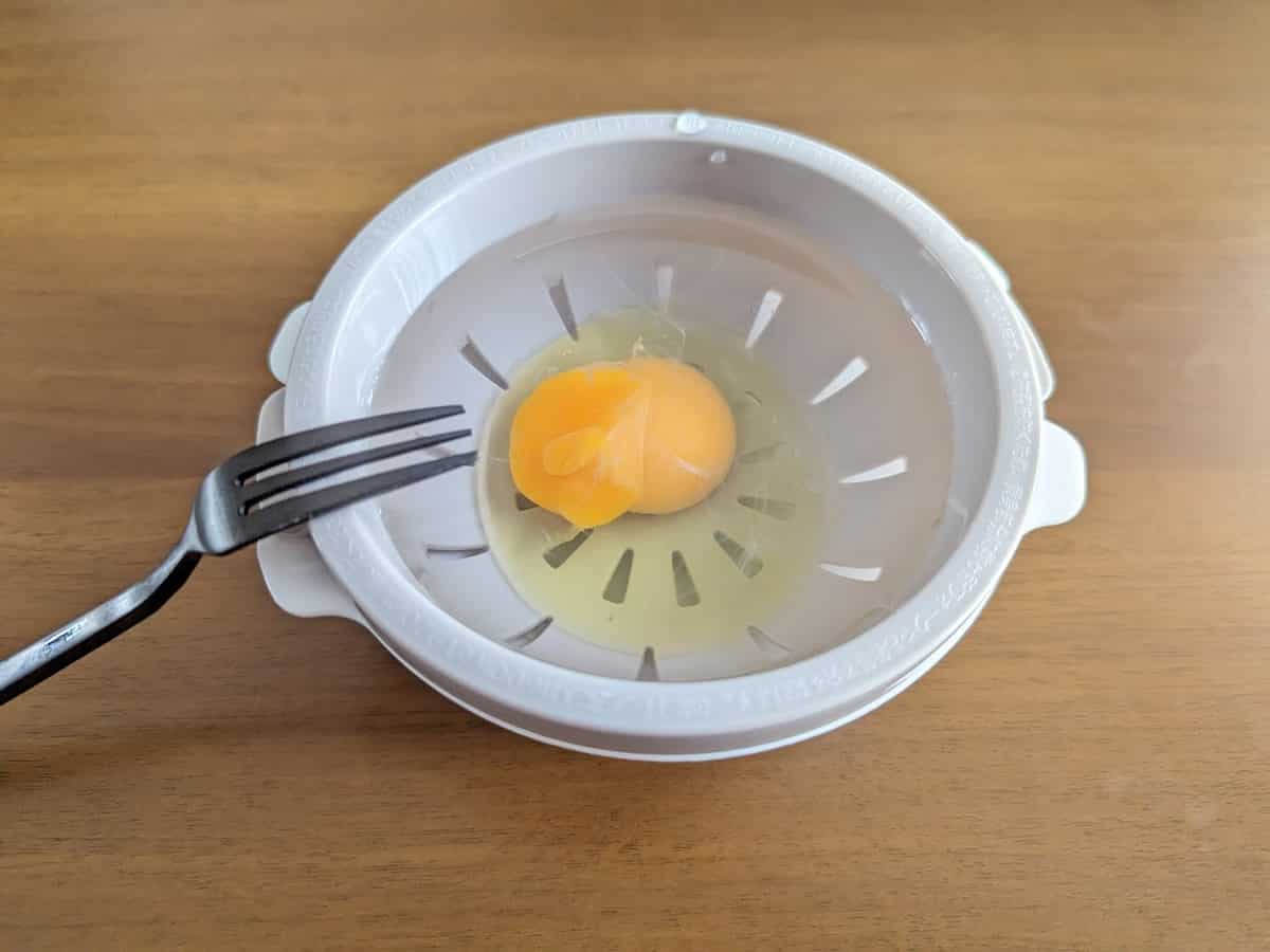 電子レンジ調理器 半熟たまご風 W 使い方