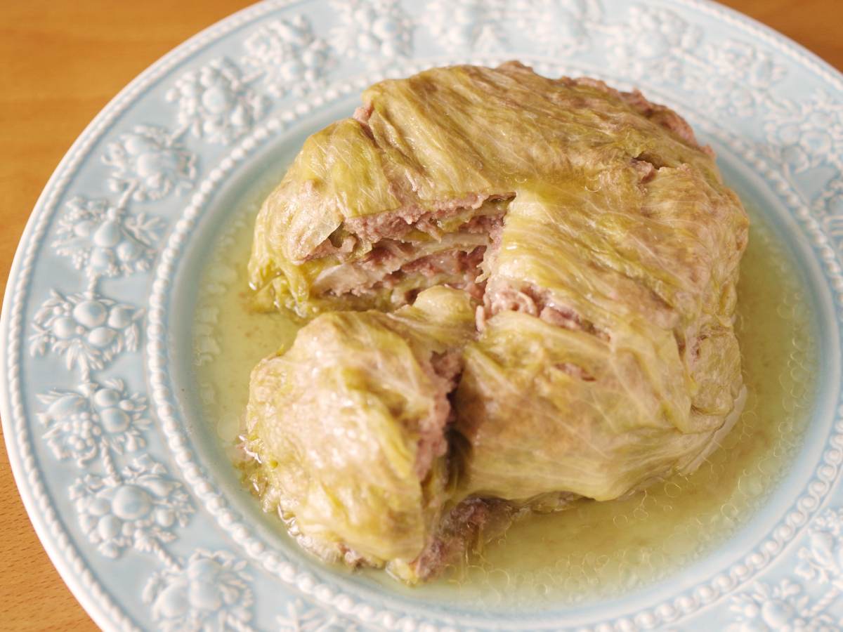 超簡単!重ねてほったらかしでOK♪「ひき肉とレタスのミルフィーユ」レシピ