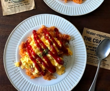 レンジでとろとろ卵のオムライス
