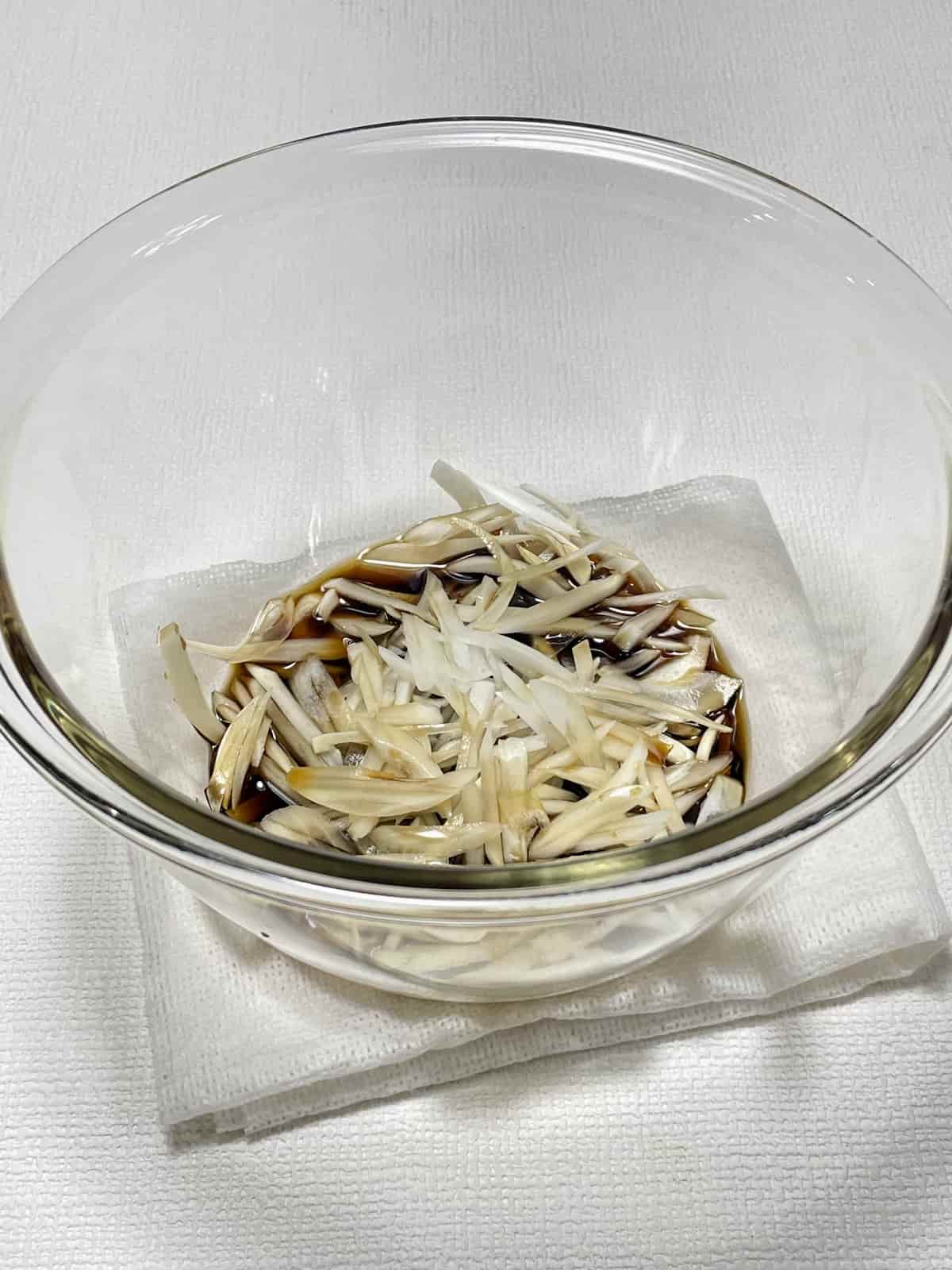 「ポン酢でさっぱり！なすと厚切りベーコン揚げびたし」レシピ
