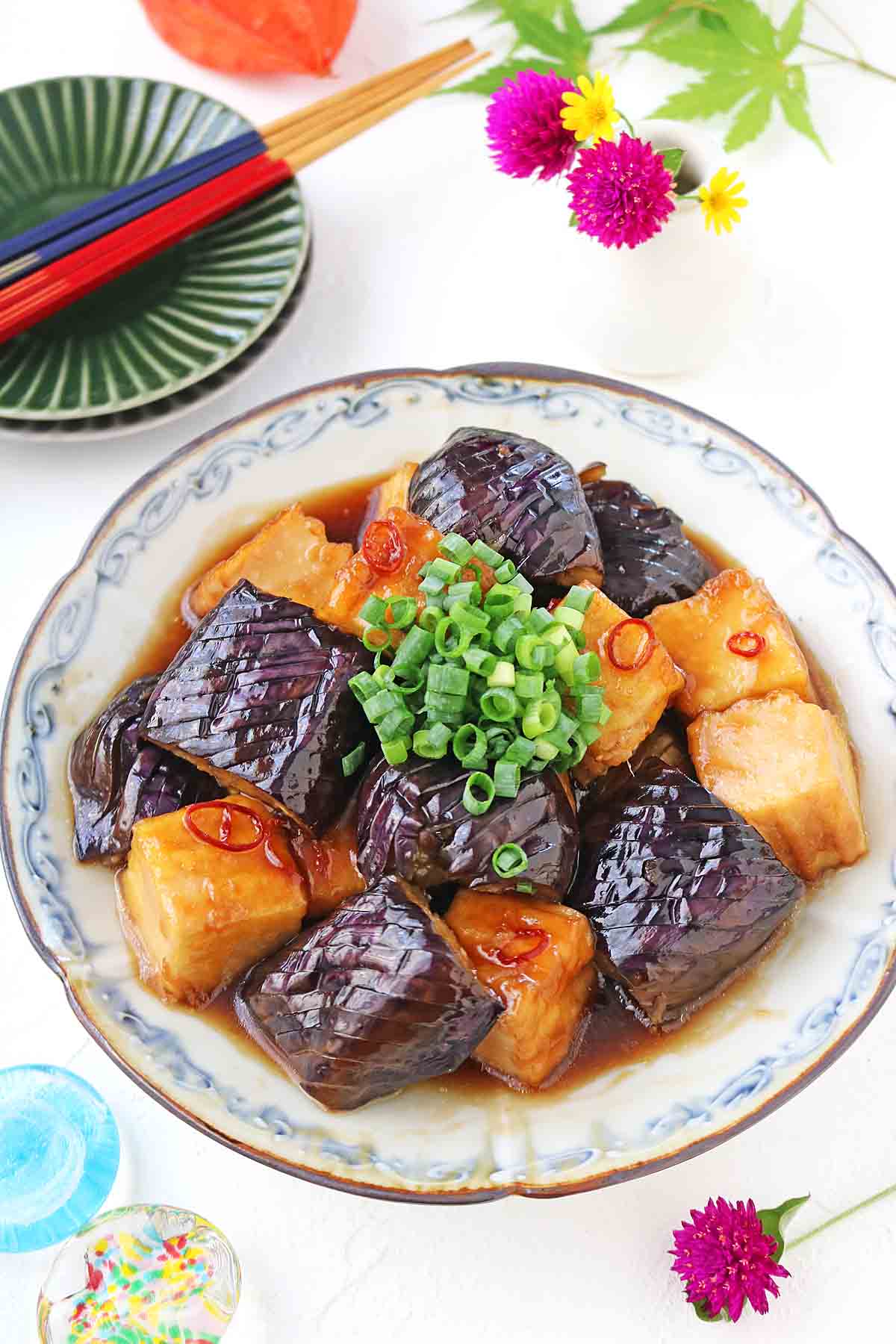 なすと厚揚げ照り焼き1
