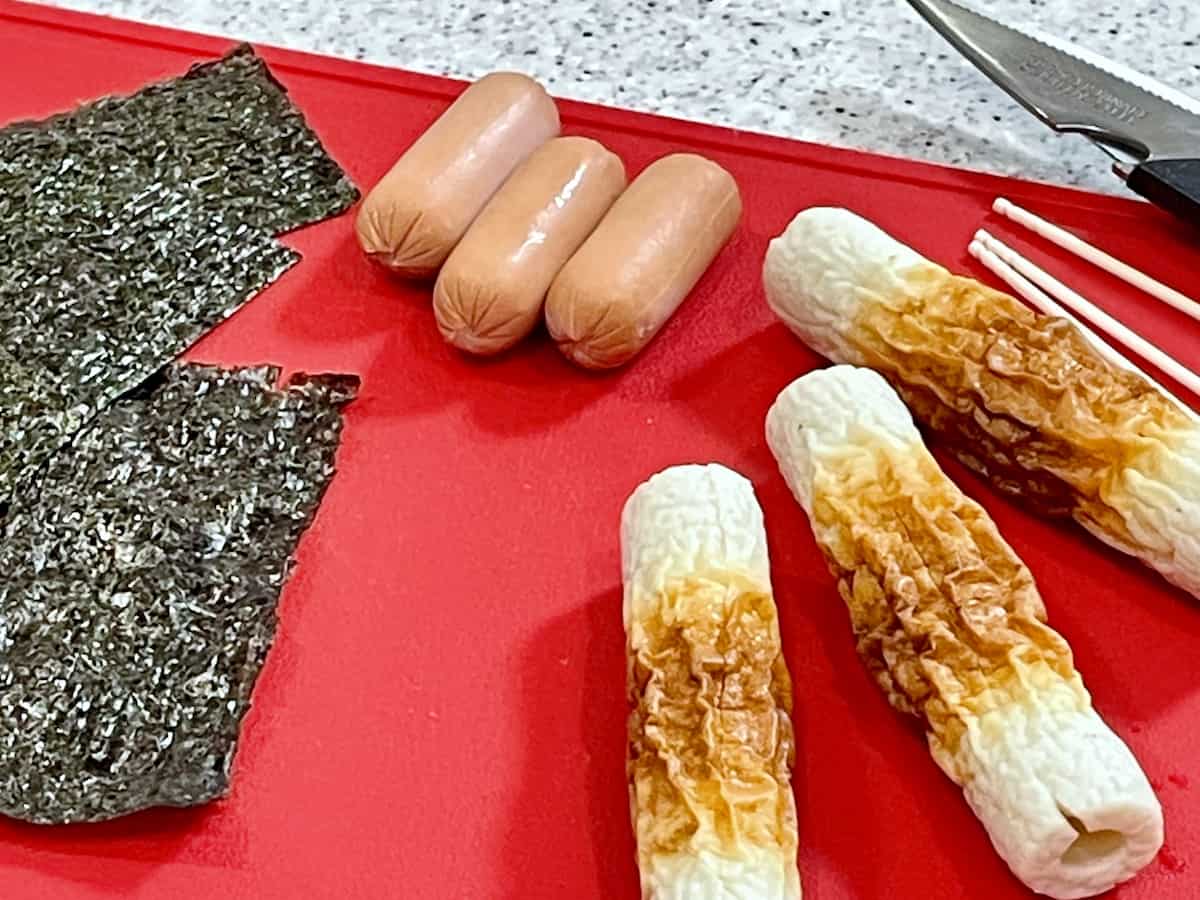 「チーズインウインナーの海苔ちくわ巻き」レシピ