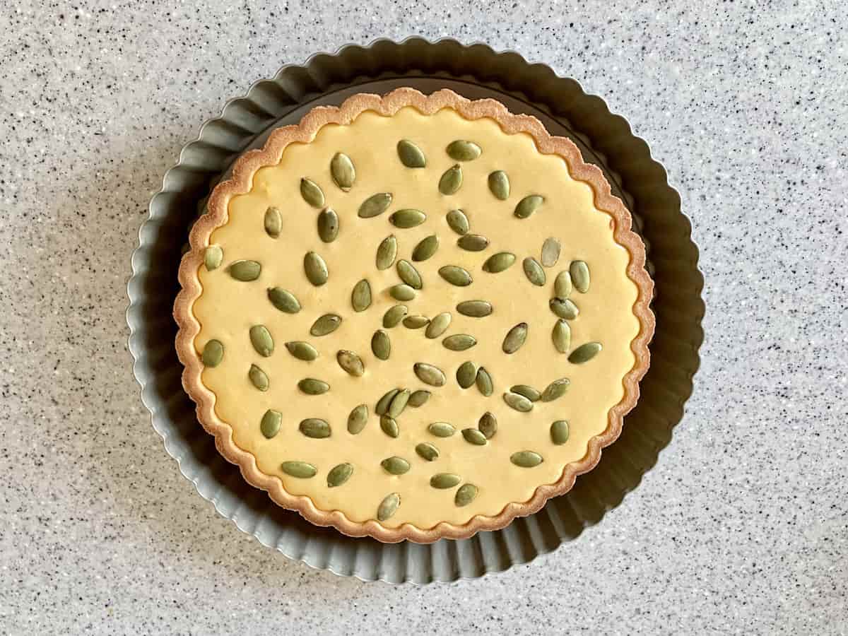 「パンプキンチーズケーキのクッキータルト」レシピ