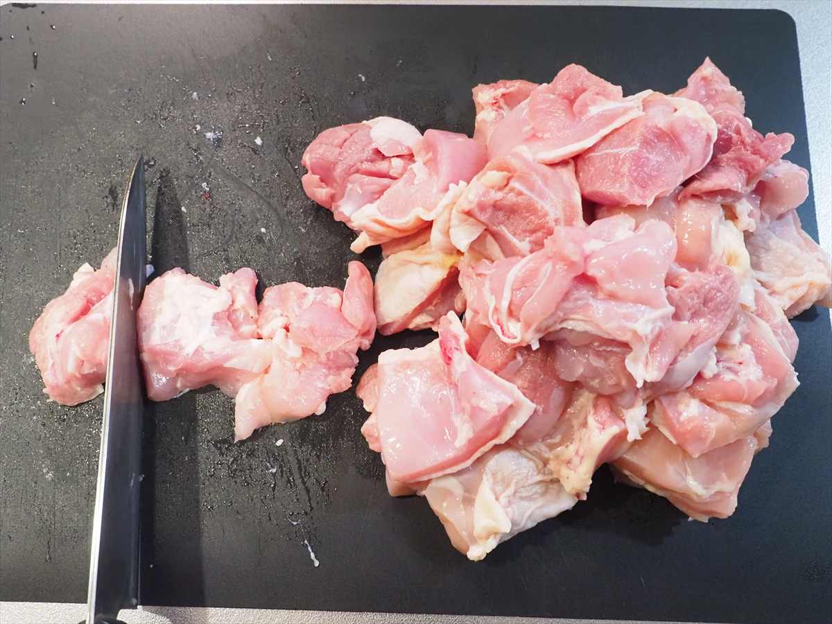 フライパン一つで鶏もも肉1㎏のポン酢煮