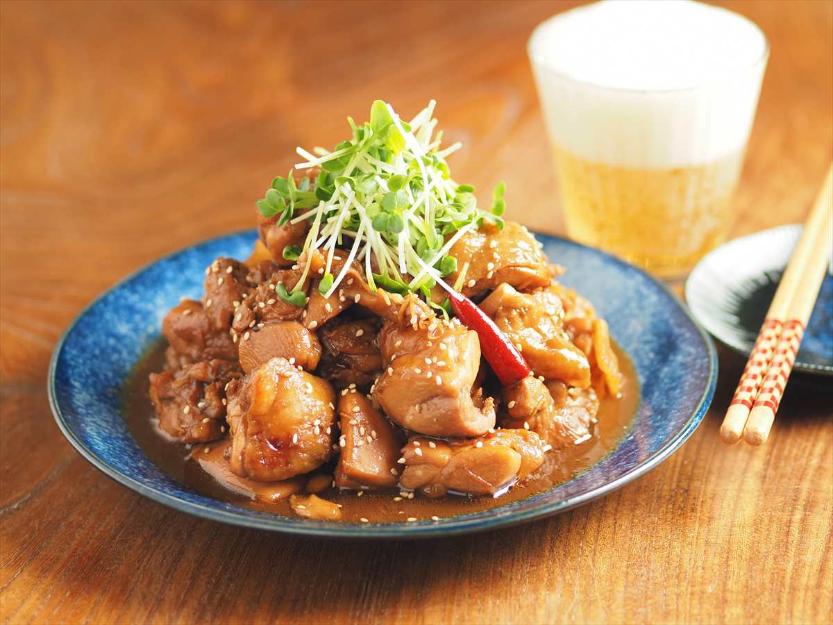 フライパン一つで鶏もも肉1㎏のポン酢煮