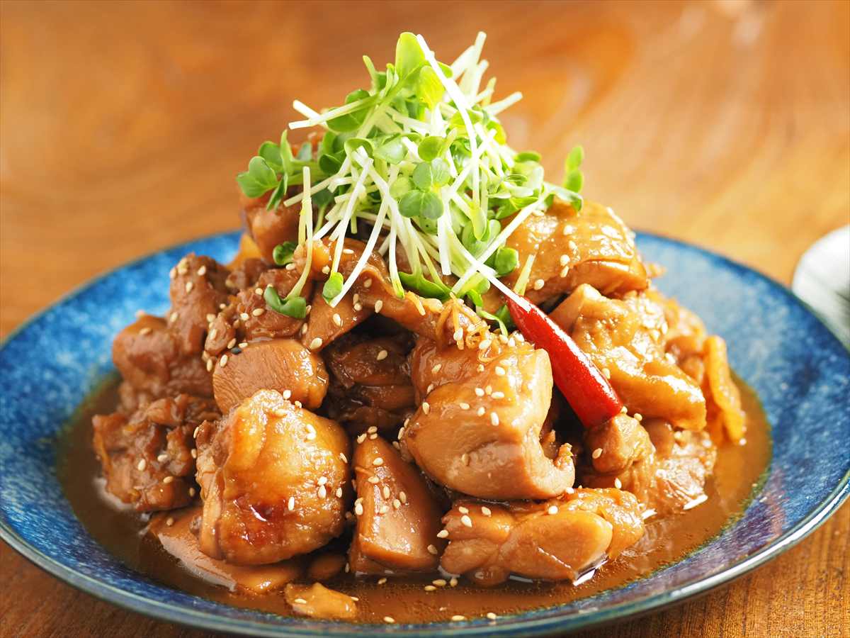 フライパン一つで鶏もも肉1㎏のポン酢煮