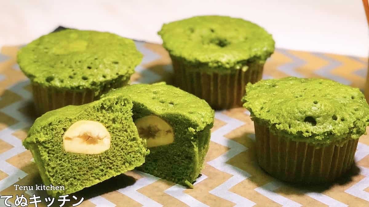 てぬキッチンさん 栗入り抹茶蒸しパン