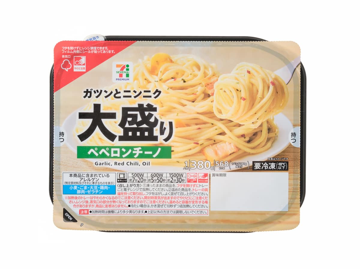 セブンプレミアム大盛り「ペペロンチーノ」