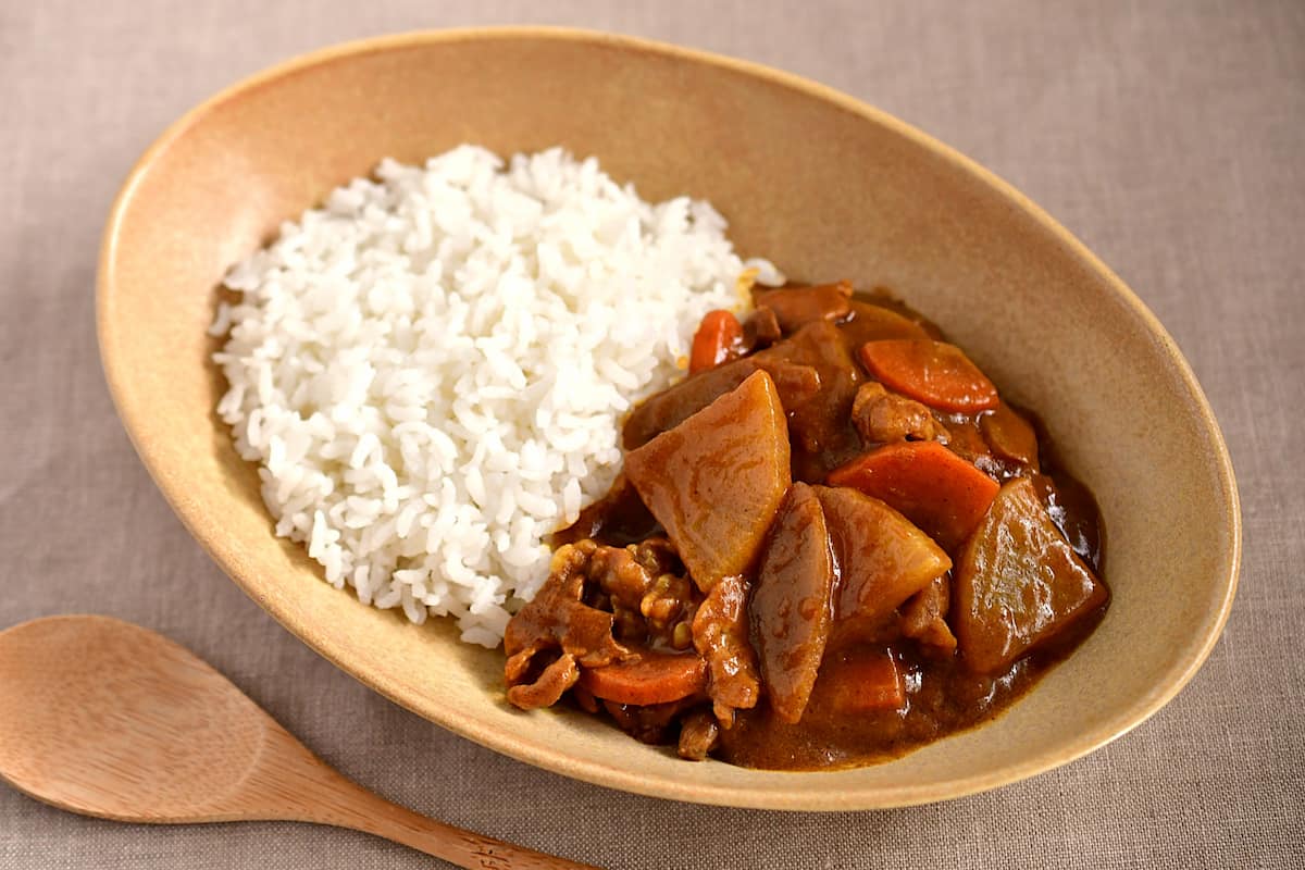 冷凍根菜ミックスを使ったカレーライス