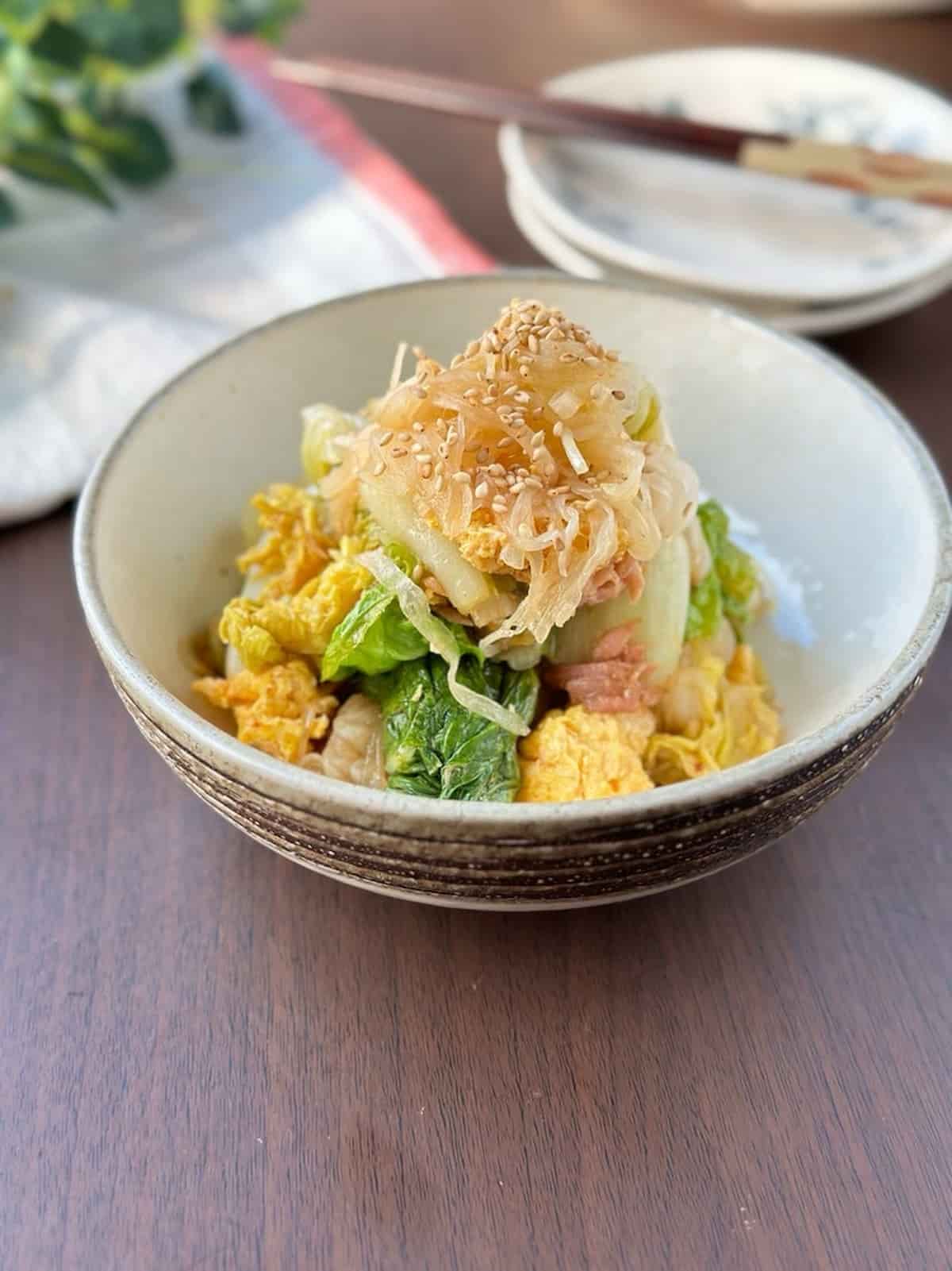うさまるさん 白菜副菜　白菜のツナ玉サラダ