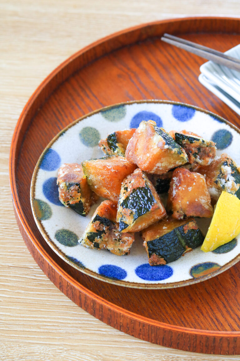 「かぼちゃのから揚げ」しょうが風味