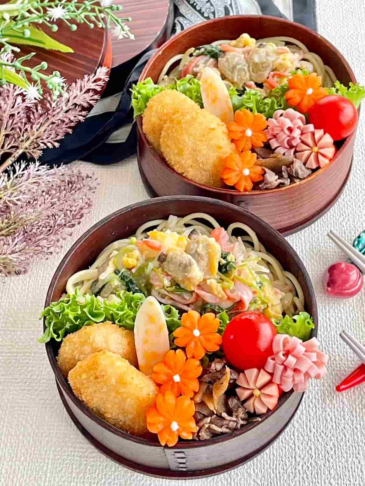 みつばとあさりのたまごとじあんかけパスタ