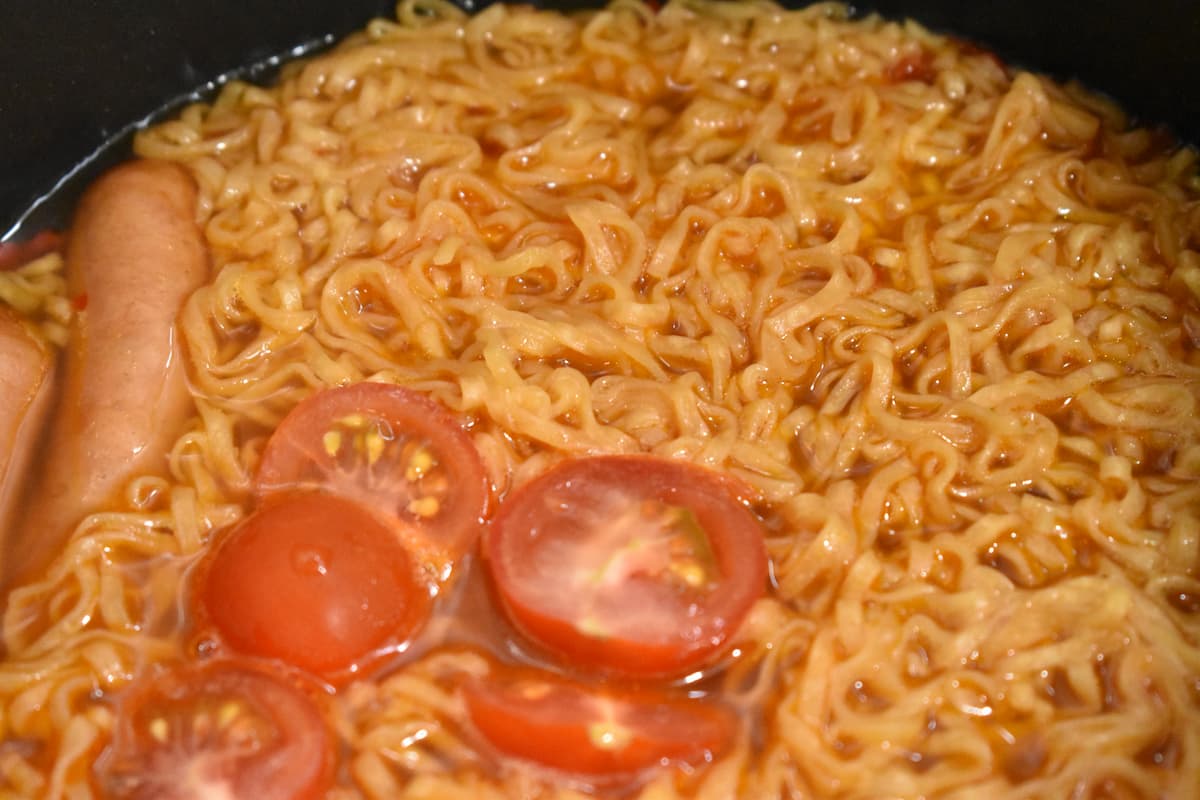 チキンラーメンで麻辣湯