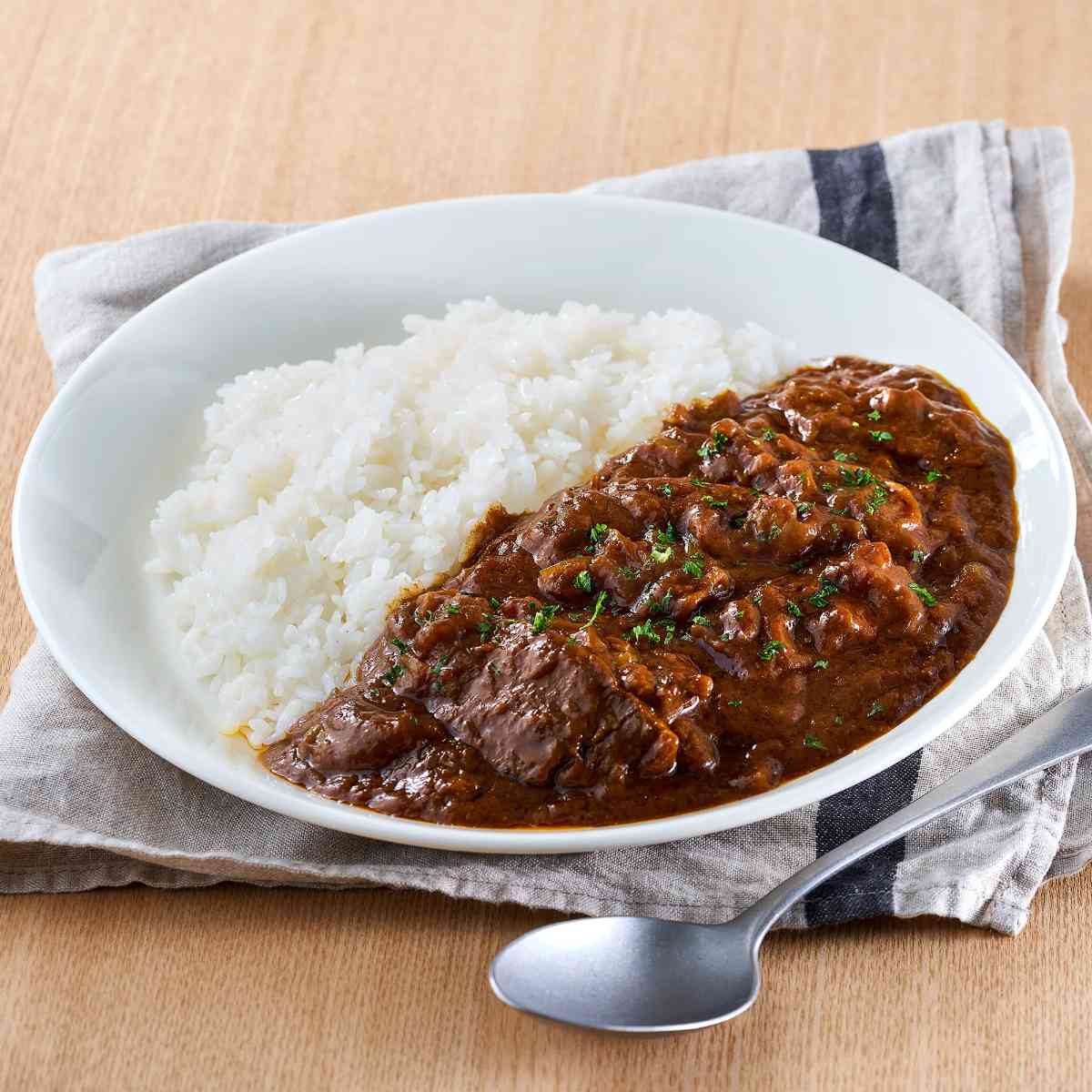煮込み用ブロック肉でカレー