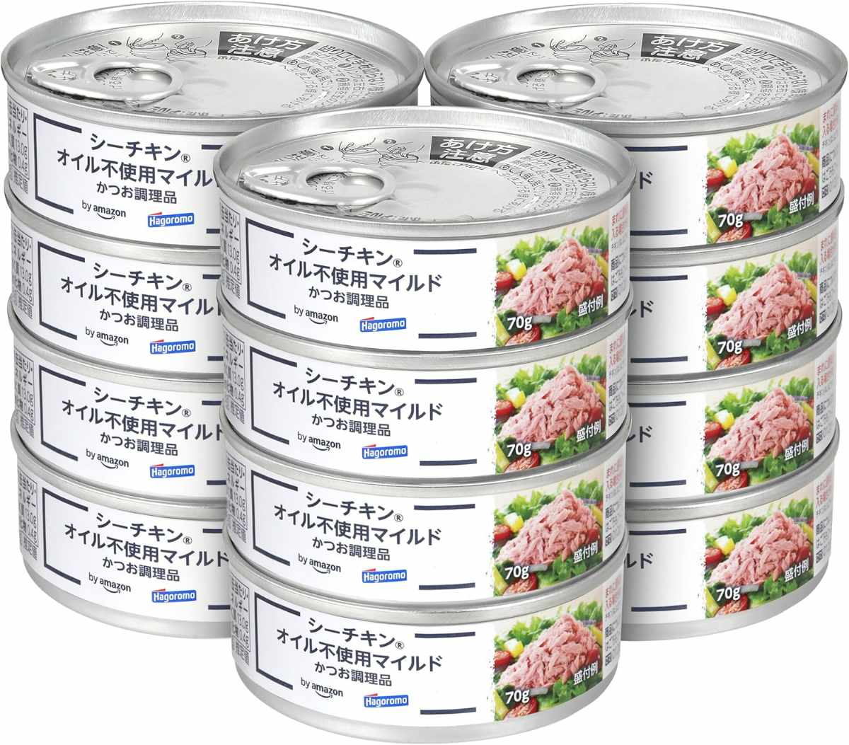 「by Amazon オイル不使用 シーチキン マイルド 70g ×12缶」