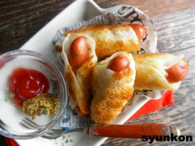 じゃがいも入りで満足感あり！「ウインナーとポテトのパリパリ巻き」