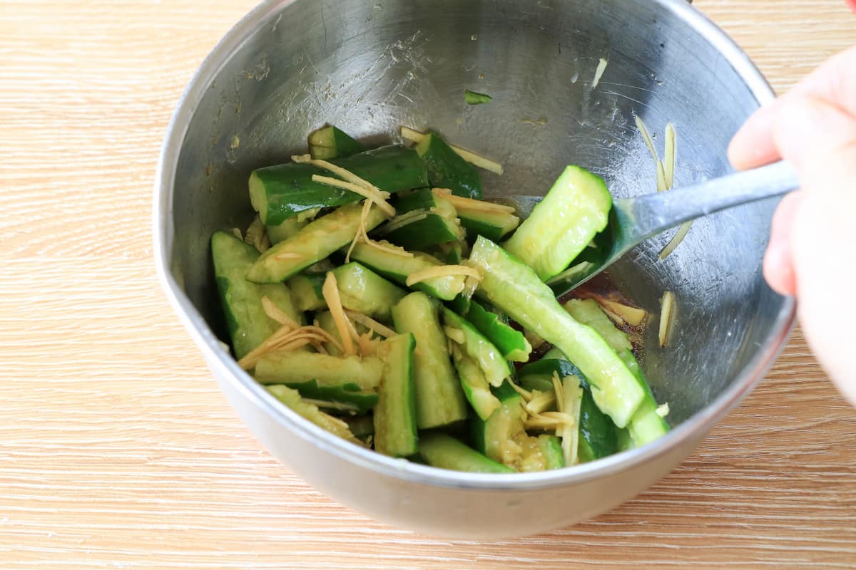 きゅうりの中華風和え物