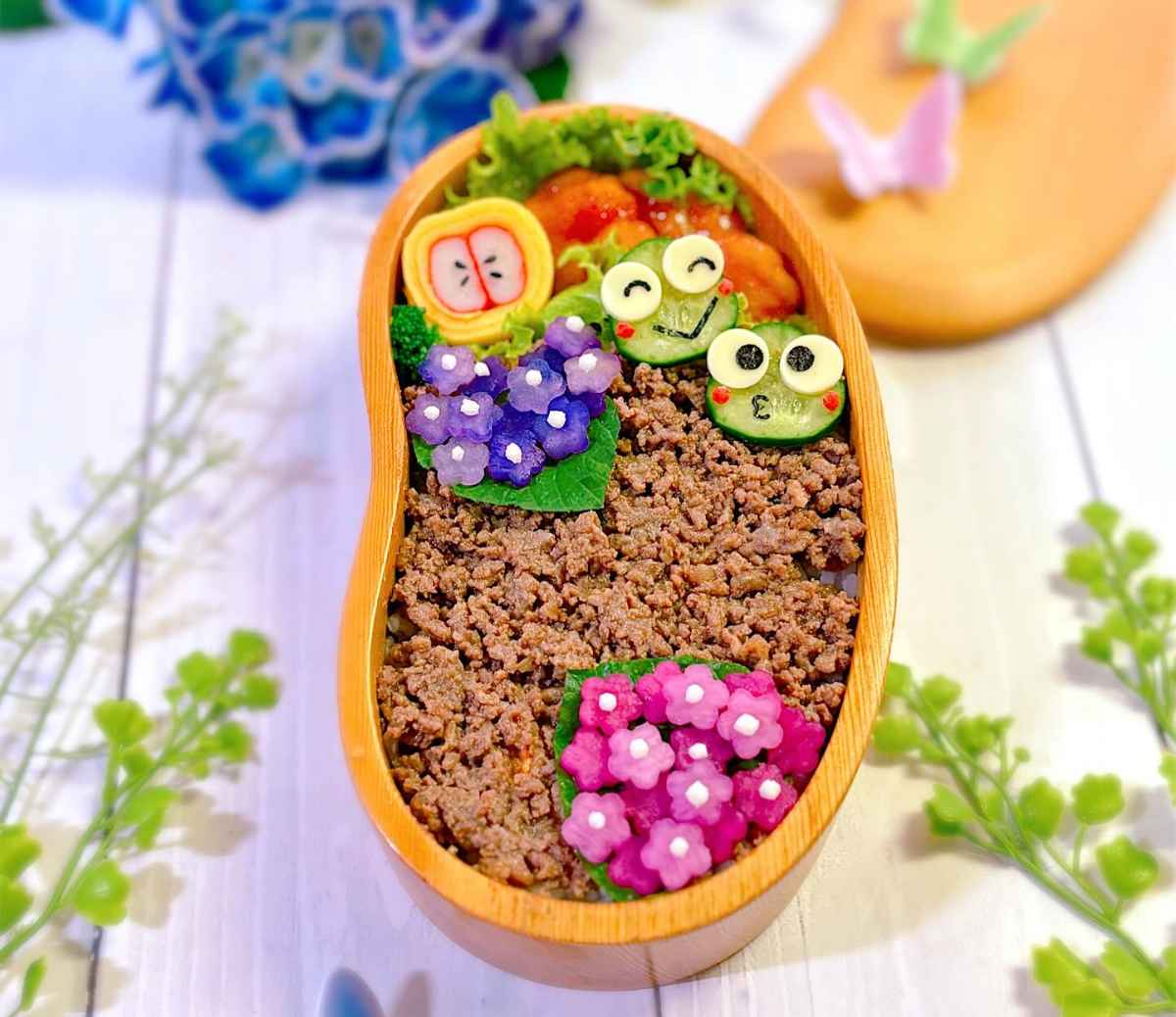 梅雨の気分が晴れる♪見て楽しい「紫陽花弁当」アイデア