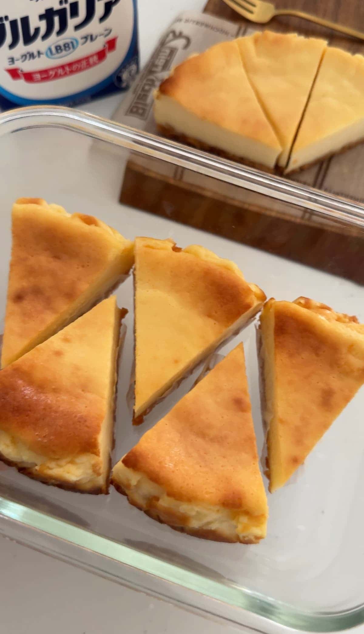 水切りヨーグルトでベイクドチーズケーキ