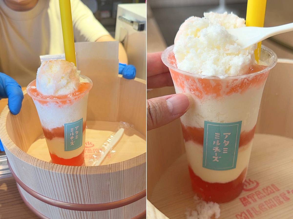 のめるチーズ氷 ピーチ 850円(税込)